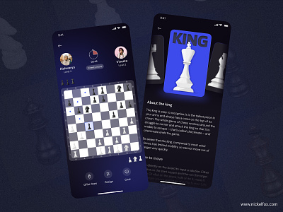 Chess Mobile App android app design chess chess app chess board chess game chess piece game game app game design ios mobile app mobile application mobile game multiplayer profile ui ux