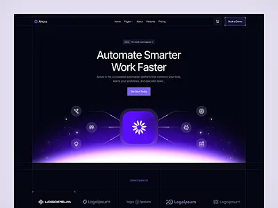 Aivora. ai artificial intelligence business integration landing page saas saas website startups web web design webflow website
