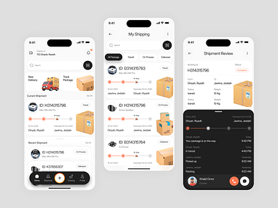 Couriq – Real-Time Shipment Tracking Courier Service App app app design courier courier service courier service app delivery app delivery apps logistic mobile mobile app design mobile app ui order tracking parcel tracking product design service tracking tracking app