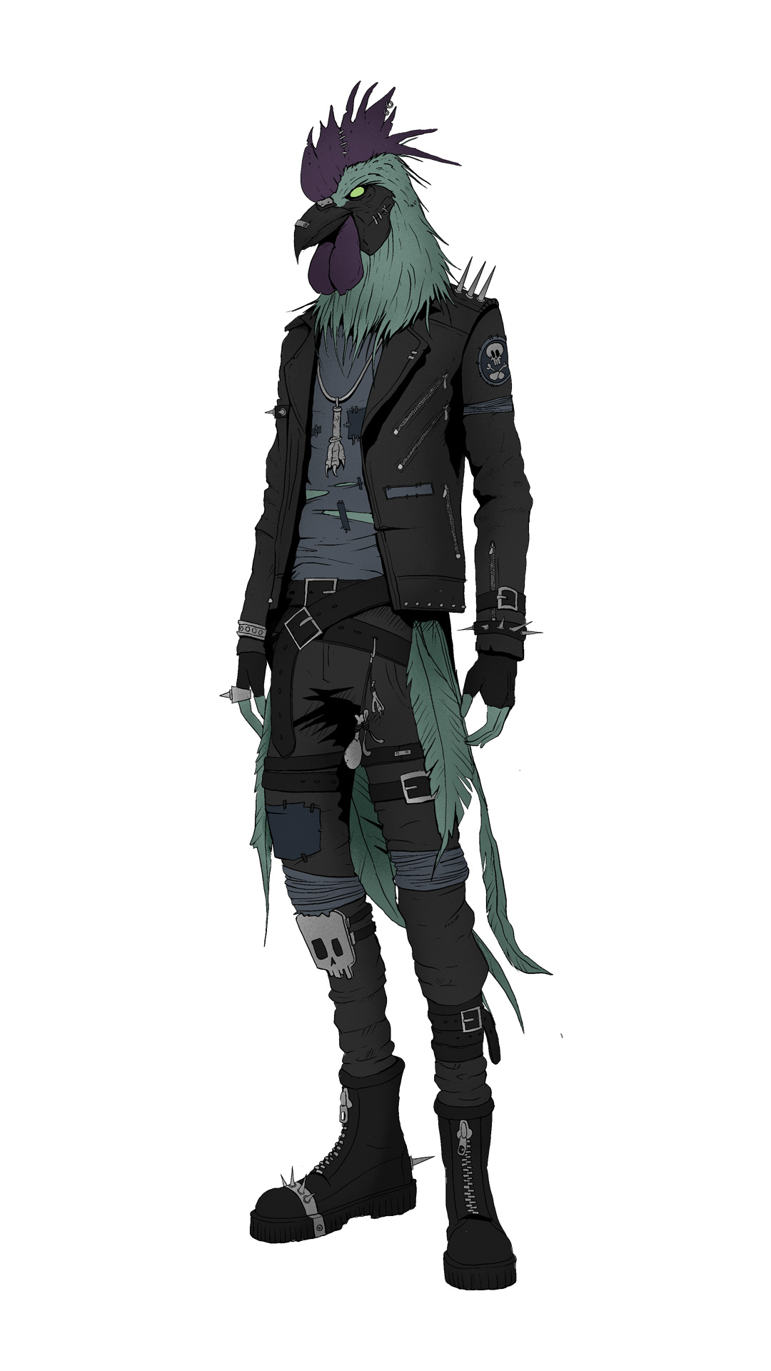 Rotten Rooster character design gaming illustration photoshop