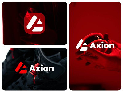 Axion Logo axion bold branding energy graphic design innovation logo motion progress strength symbolizes