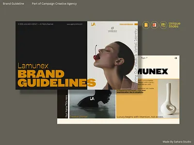 Lemunex – Creative Brand Guidelines Presentation Template. brand book brand deck brand guidelines brand identity brand manual branding presentation business presentation corporate identity creative agency creative studio design proposal design system google slides identity presentation logo guideline minimal design modern presentation powerpoint template style guide visual identity