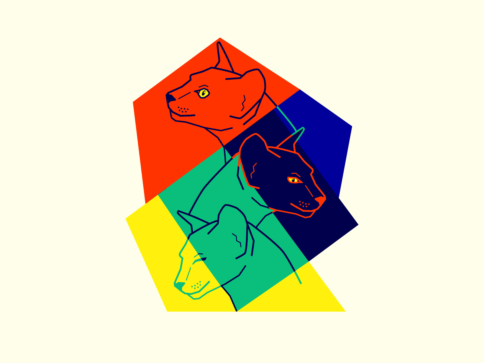 Abstract cat illustrations abstract abstract cat abstract cat illustration abstract design abstract illustration cat cat illustration cmyk colorful colorful cats glass illustration graphic design illustration indigo cats minimal design minimalist minimalist cat ritzenhoff siamese cat sphynx cat