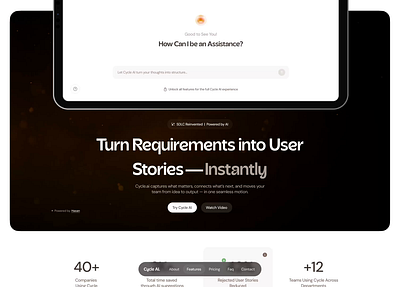Cycle AI — Trial Sign-up Interaction animation clean design design figma interaction interface landing page minimal motion design onboarding product trial prototype sign up flow smooth transition ui ux white