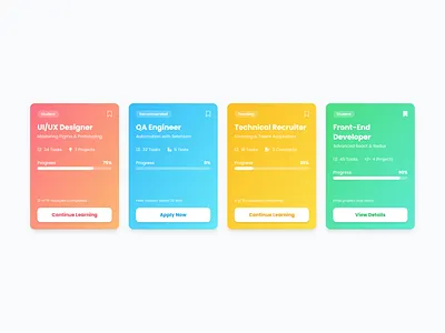SkillSprint – Your Path, Your Pace app branding cards colors dashboard edtech education mobile ui uiux ux web