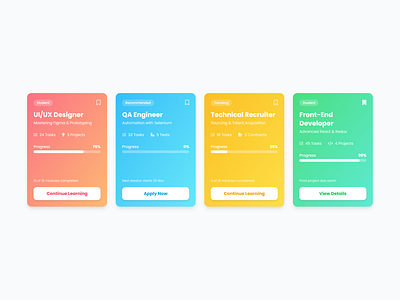 SkillSprint – Your Path, Your Pace app branding cards colors dashboard edtech education mobile ui uiux ux web