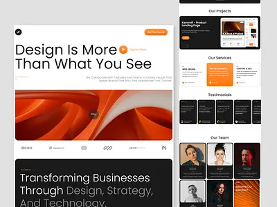 Oval - Digital Agency Landing Page agency landing page agency website branding agency clean design creative agency creative studio digital agency landing page marketing agency minimal design modern ui portfolio website product design saas design studio website ui inspiration ux design web design webflow design website design