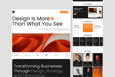 Oval - Digital Agency Landing Page agency landing page agency website branding agency clean design creative agency creative studio digital agency landing page marketing agency minimal design modern ui portfolio website product design saas design studio website ui inspiration ux design web design webflow design website design