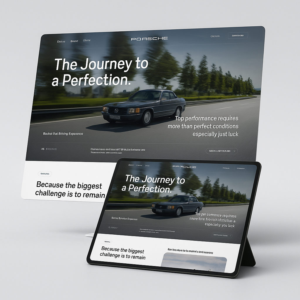 Example of Porsche’s website