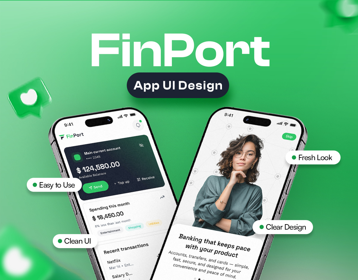 FinTech & Banking App UI/UX Design app design app ui app ui design bank app bank app ui bank application banking app finance app fintech fintech app fintech app dashboard fintech app design fintech app ui fintech application fintech landing page mobile app design