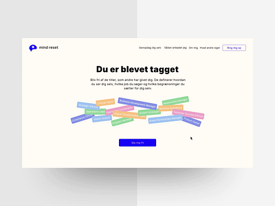 One page design concept - Breaking free from your job title animation career advice hero tags ui web concept web design