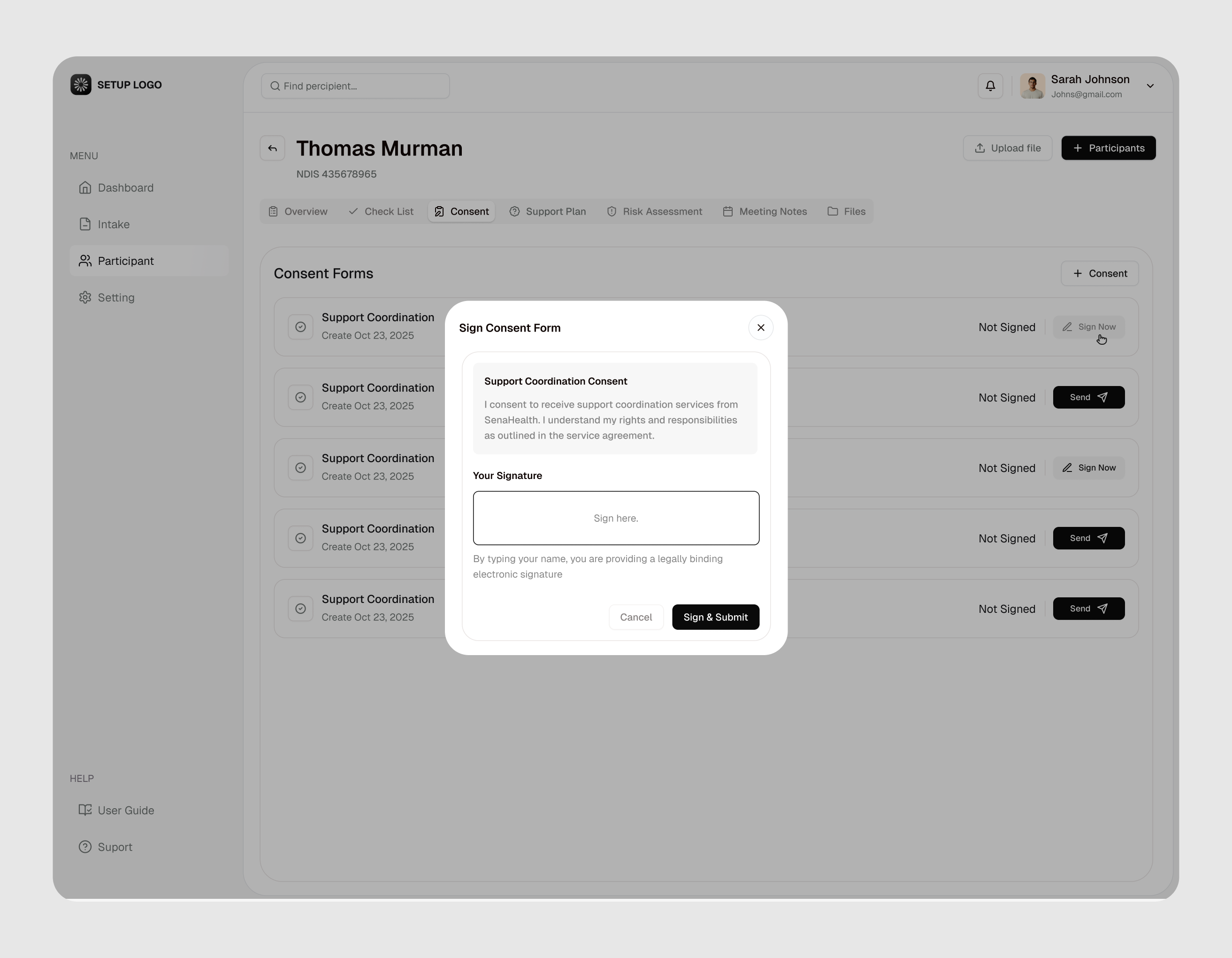 Sign Consent Form pop-up approval approve modal popup candidate company document management hr management dashboard design modal organization management product design saas saas design signature signature dialog signature popup software team management uiux web app web design