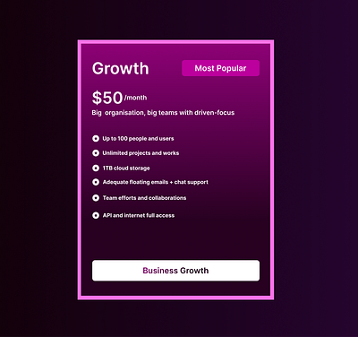 UI Pricing card!!! design graphic design ui ux web design website