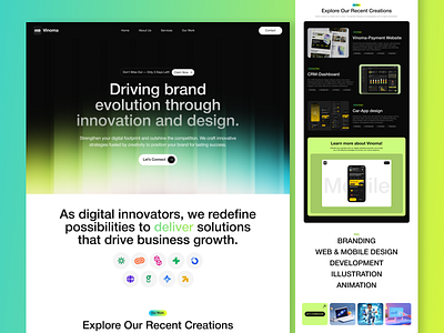 Vinoma-Digital Marketing Agency agency website branding creative agency creative studio creative website digital agency digital marketing agency dribbble showcase landing page marketing dashboard marketing website design minimal design modern web design responsive design ui design ui inspiration ux design web design web ui website concept