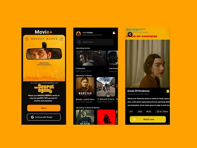 Movie mobile app design! design ui ux web design website
