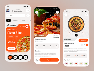 Pizza Delivery Mobile App – Hot, Fresh & Fast at Your Fingertips add to cart admin panel app appdesign cleanui deliveryapp ecommerceapp food app foodapp fooddeliveryapp foodlovers mobile app mobileappdesign moderndesign pizza delivery app pizza supply pizzaapp restaurant restaurantapp uiux