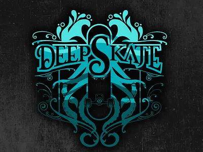 Logo design - skateboarding chipdavid dogwings drawing graphic design logo octopus skating surf life vector