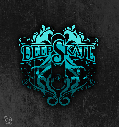 Logo design - skateboarding chipdavid dogwings drawing graphic design logo octopus skating surf life vector