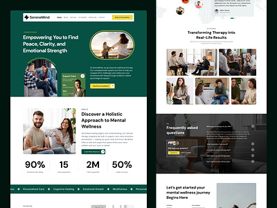 Mental Health Landing Page Design business creative website healthcare landing page medical mental mental health mental wellness modern design product design template therapy thumbnail design ui design uiux design ux design web design website website design wellness