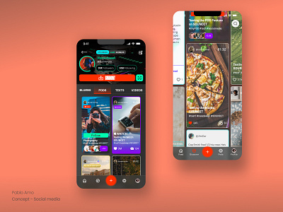 Social Media concept android app design ui ux