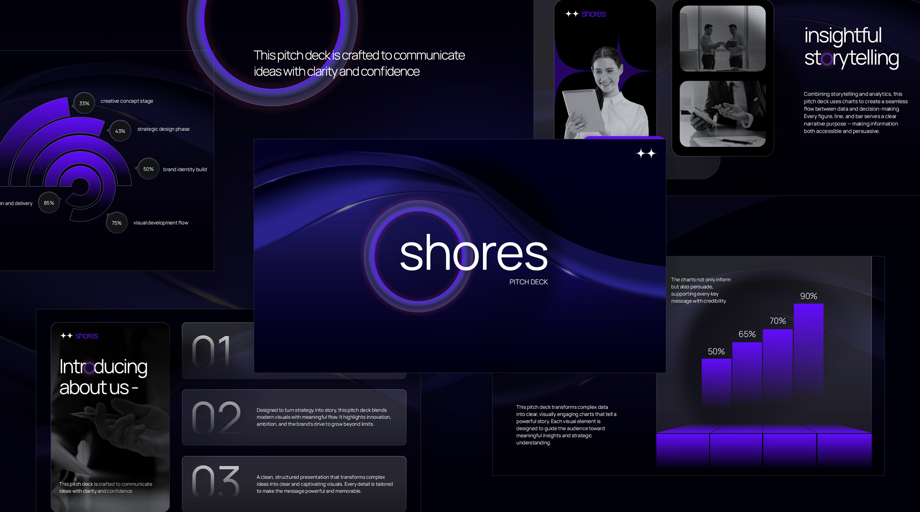 Shores — Pitch Deck branding presentation business presentation clean design corporate presentation creative deck design direction google slides graphic design investor deck keynote minimal design modern layout pitch deck powerpoint presentation design professional design slide design startup pitch ui visual storytelling