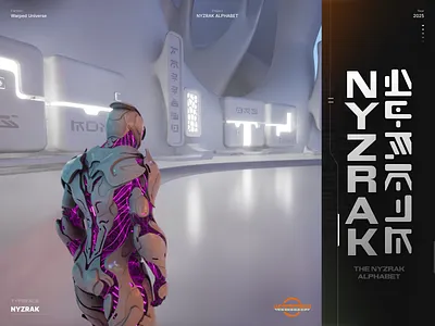 Nyzrak — Alien Typeface alien alienfont alphabet app appdesign branding design font graphic design illustration interfacedesign logo typeface ui ux