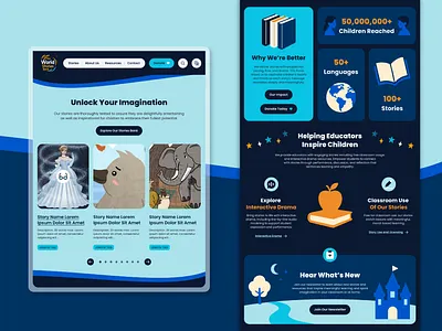 Nonprofit Website Design - World Stories Bank adventure bedtime stories community design donate drama interactive map map mission non profit nonprofit nonprofit website design partners ratings resources reviews stories testimonials vision webdesign