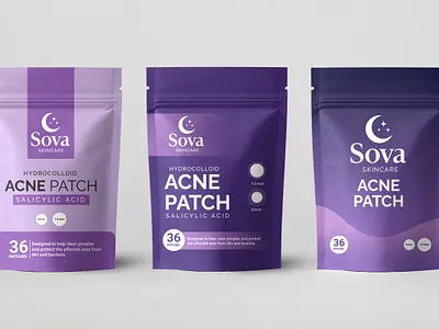 Skin Care Pouch Design - Sova 3d 3d mockup bag design branding design graphic design illustration label and packaging logo skin care supplement ui vector