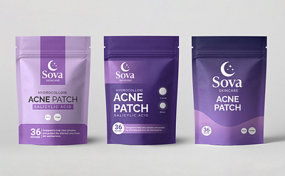 Skin Care Pouch Design - Sova 3d 3d mockup bag design branding design graphic design illustration label and packaging logo skin care supplement ui vector