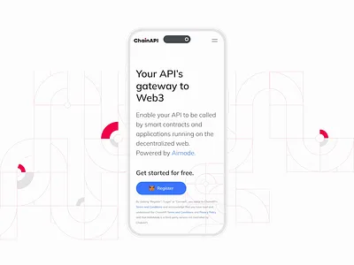 ChainAPI — Marketing Website Design, mobile version api3 blockchain branding chainapi crypto design ethereum icons illustration landing marketing ui uiux web design web3 website