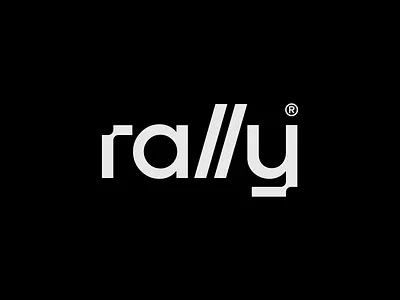 Rally Wordmark bold branding graphic design logo logotype monogram rally road simple speed wordmark