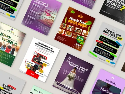 Social Media Flyers graphic design illustrator photoshop