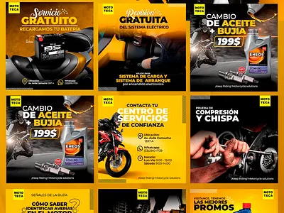 Mototeca Social Media branding graphic design