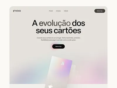 Website for a Fintech and Payment App – Nova bank credit card fintech framer landing page modern rainbow startup ui webdesign
