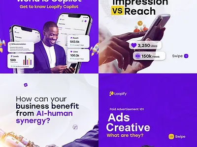 Loopify social media graphic design