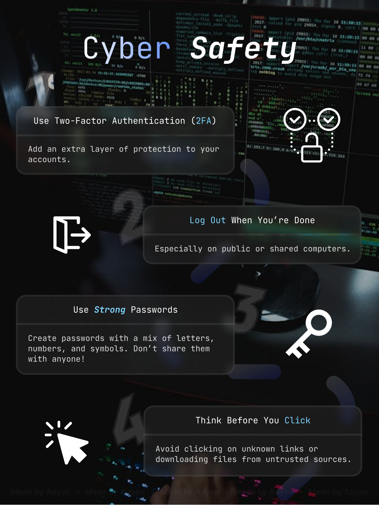 Cyber Safety (CSA 2025) cyber safety poster