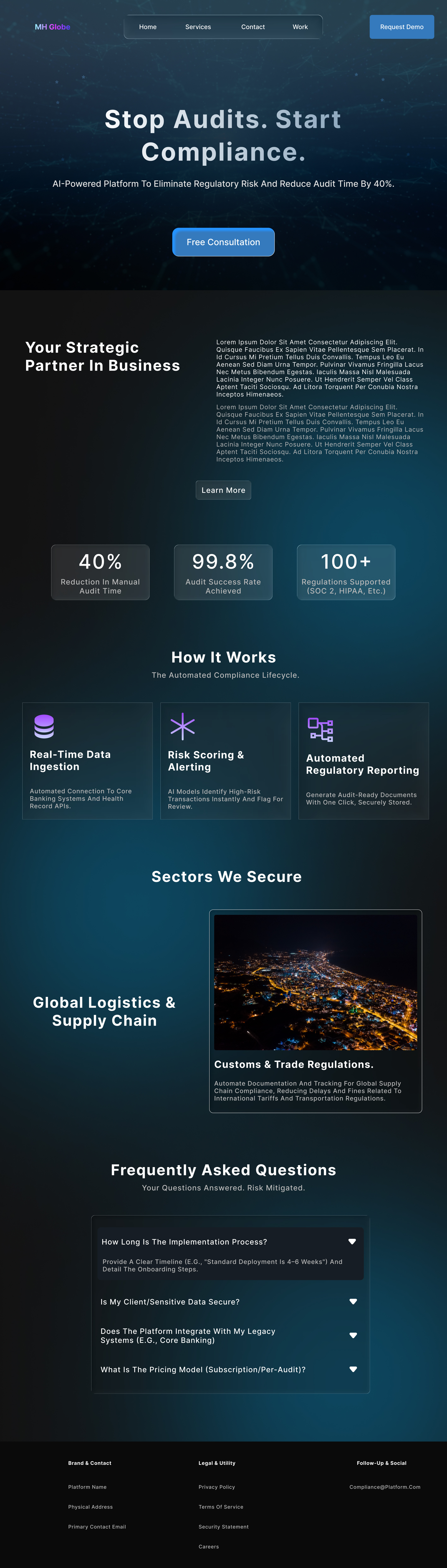 Dark Mode B2B FinTech Dashboard Concept ai b2b darkmode dashboard saas ui