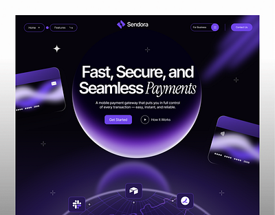 Sendora – Global Payment Platform UI/UX Design 3d animation branding design figma graphic design illustration logo motion graphics typography ui ux vector