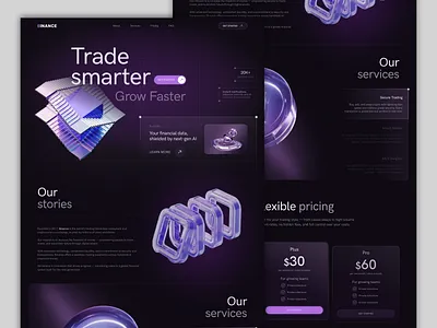 Crypto exchange service landing page creative crypto exchange fintech graphic design landing page modern service ui uiux web website