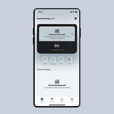 Finance App Create Card Animation figma finance app motion graphics ui