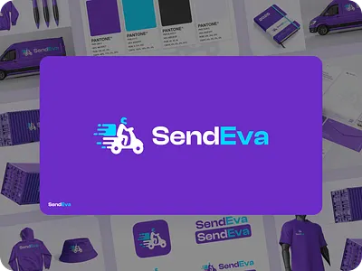 SendEva Brand Identity brandidentity branding designsystem dribbbleportfolio figmadesign graphic design logo mobileappdesign sendeva visualidentity