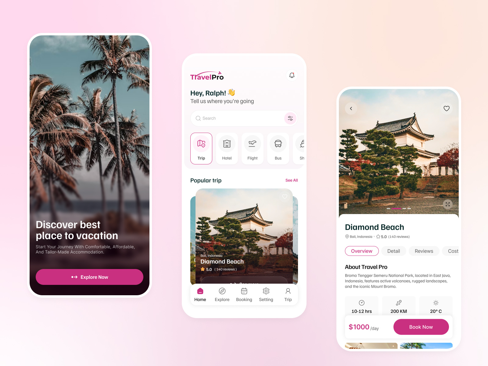 Travel Pro – Your All-in-One Partner for Every Journey adventure app booking booking app dashboard dashboard ui design flight booking mobile app mobile ui modern design tourism travel agency travel app travel management trip trip packages ui uiux vacation wincasoft