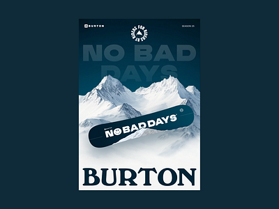Burton Snowboarding Poster board burton mountain posteer print snow snowboarding winter