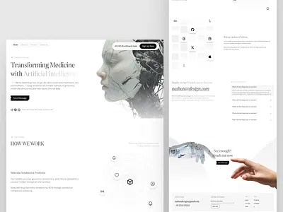 AI Precision Medicine & Drug Discovery Landingpage ai creative discovery drug graphic design landing page medicine precision ui uiux web website