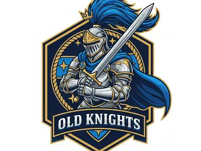 Old Knights graphic design logo typography vector