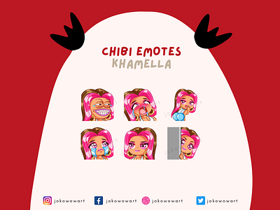 Khamella Emotes design emotes graphic design logo vector