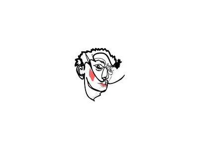 dramatic comic portrait of Dalí art dramatic graphic design illustration linework