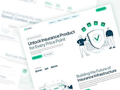 Designing a Seamless Insurance Platform Experience for Symbo design illustration landing page landing page design ui ui design ux ux design web design