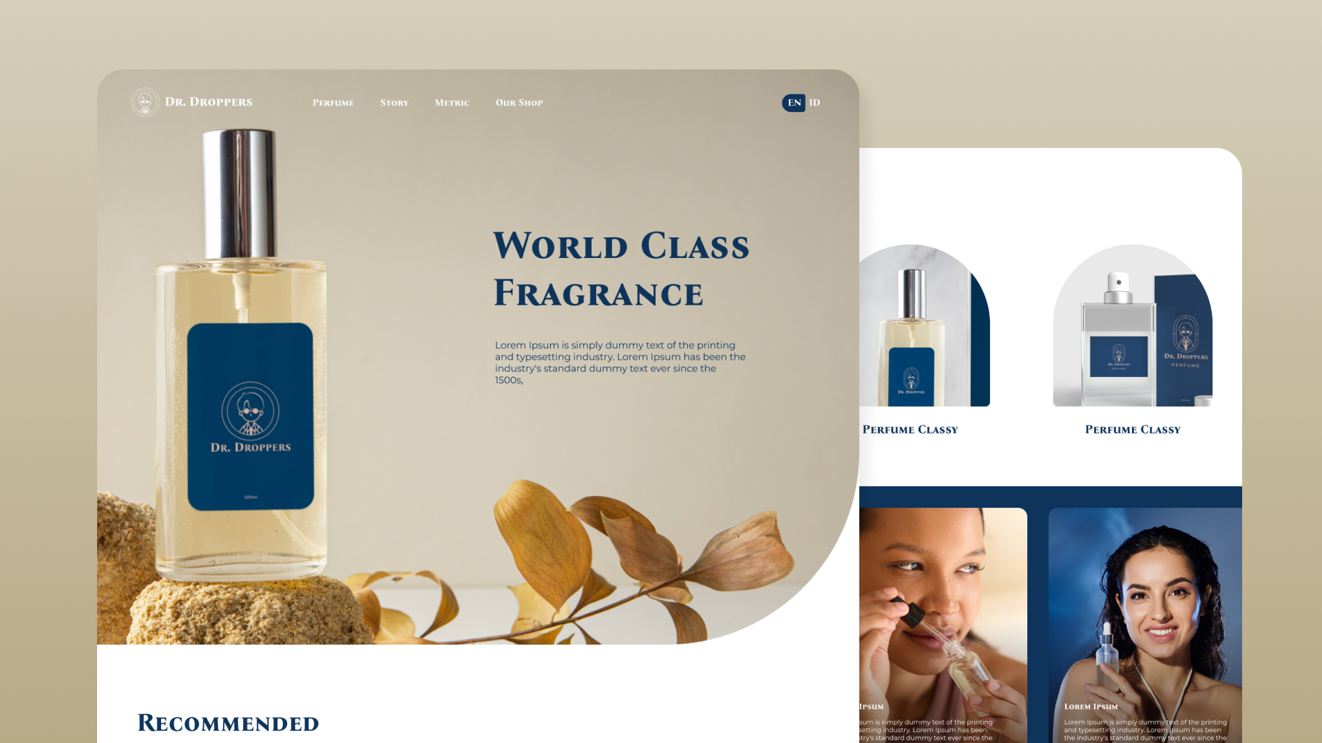 Fragrance Landing Pages company profile design fragrance web design landing page luxury design parfume web design