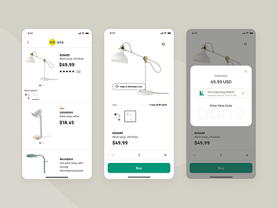 Klik SuperApp - In-app Shopping app design checkout fintech ggstudio in app shoping klik superapp mobile mobile design purchase shop shoping ui ux wallet